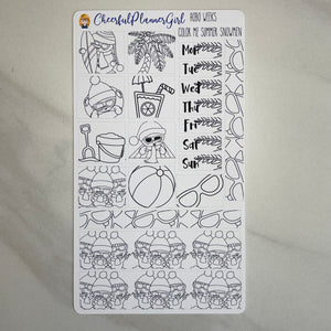 Color Me Vacation Snowmen Hobonichi Weeks Weekly Planner Stickers Christmas