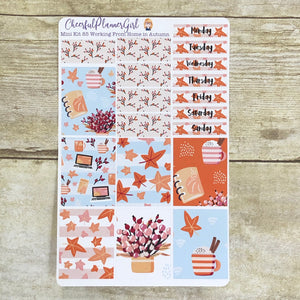 Working from Home in Autumn Mini Kit Weekly Layout Planner Stickers