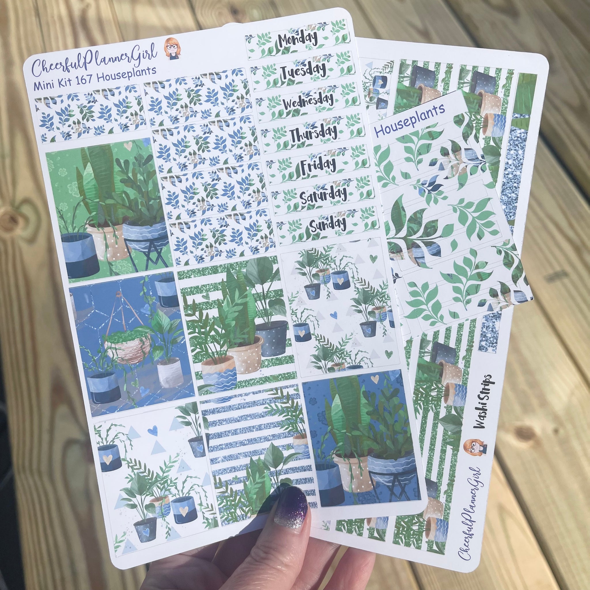 Houseplants Mini Kit Weekly Layout Planner Stickers
