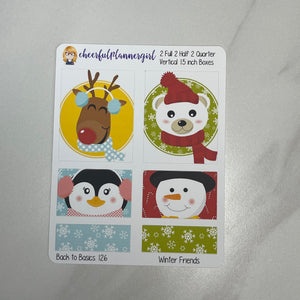 Winter Friends Planner Stickers Back to Basics