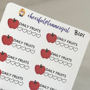 Daily Fruits Tracker Planner Stickers
