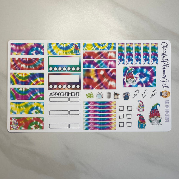 Good Vibes Gnomes Standard Vertical Full Kit Weekly Layout Planner Stickers