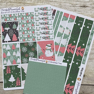 O Christmas Tree Mini Kit Weekly Layout Planner Stickers