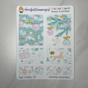 Christmas Decorations Planner Stickers Back to Basics