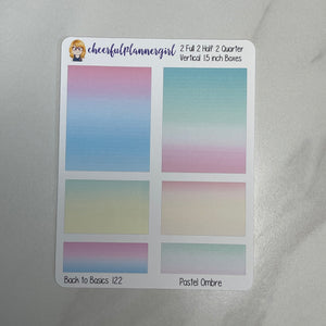 Pastel Ombre Planner Stickers Back to Basics