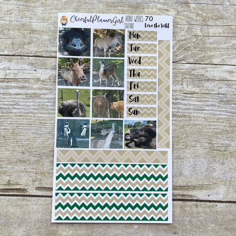 Love the Wild Hobonichi Weeks Weekly Planner Stickers Safari Animals