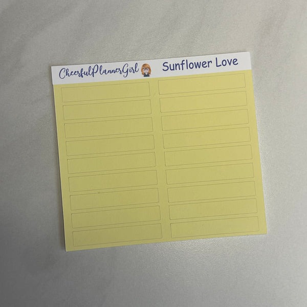 Sunflower Love Standard Vertical Full Kit Weekly Layout Planner Stickers