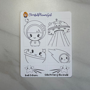 Color Me Out of This World Planner Stickers Back to Basics