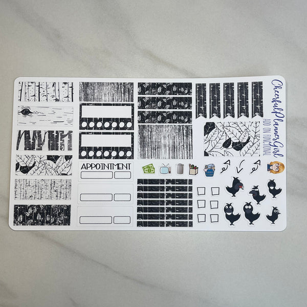 Sir Crowton the 3rd Standard Vertical Full Kit Weekly Layout Planner Stickers