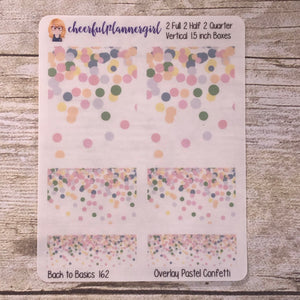 Pastel Confetti Overlay Planner Stickers Back to Basics
