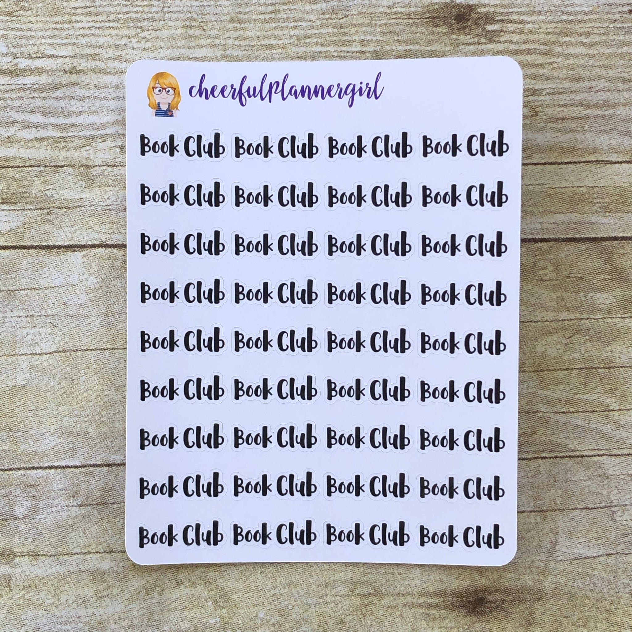 Book Club Script Planner Stickers