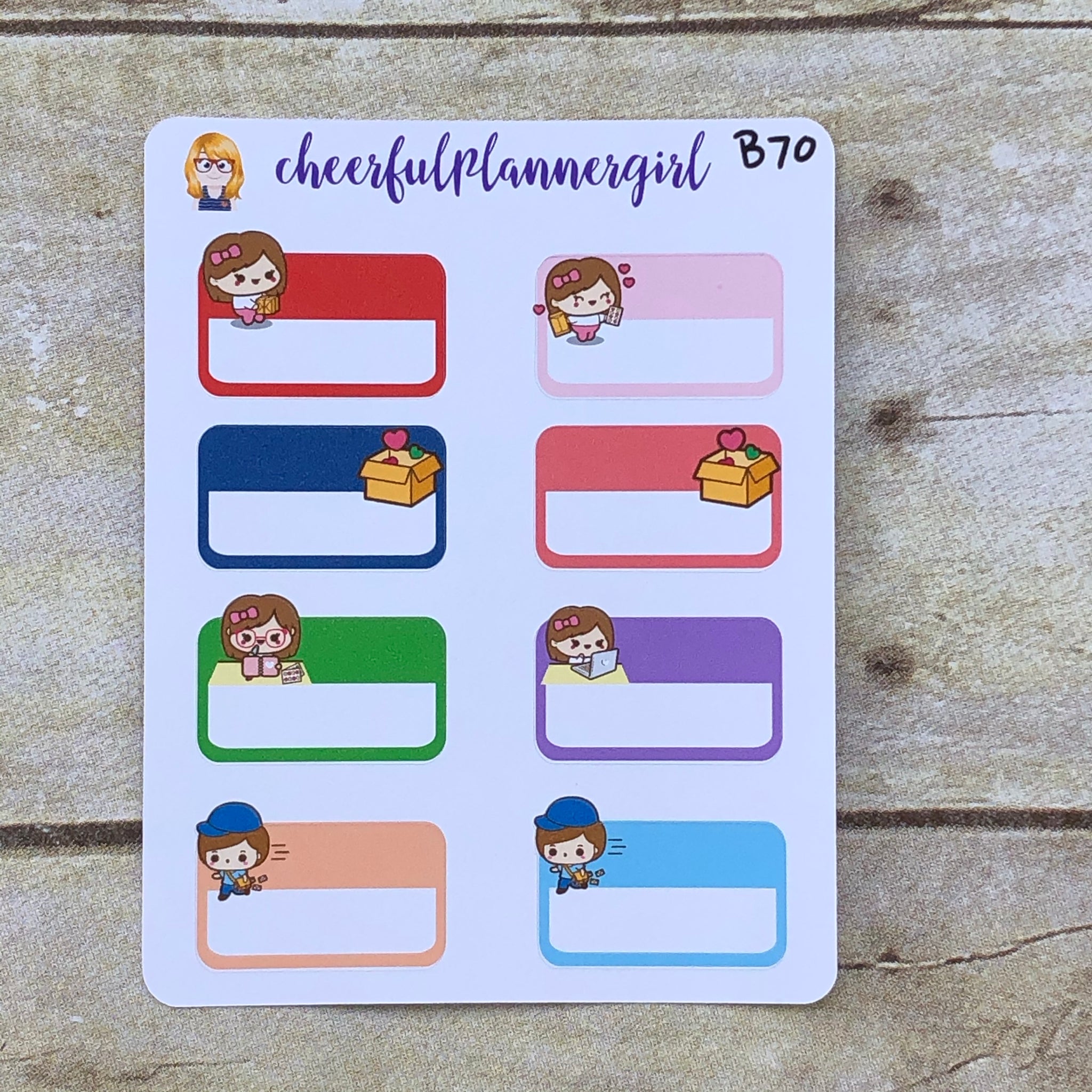 Order Tracking Boxes Planner Stickers