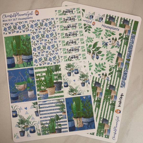 Houseplants Mini Kit Weekly Layout Planner Stickers