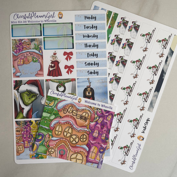 Welcome to Whoville Mini Kit Weekly Layout Planner Stickers Christmas