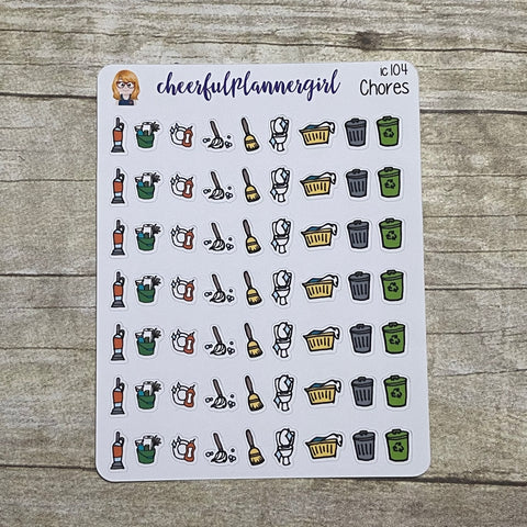Doodle Mixed Chores Mini Stickers