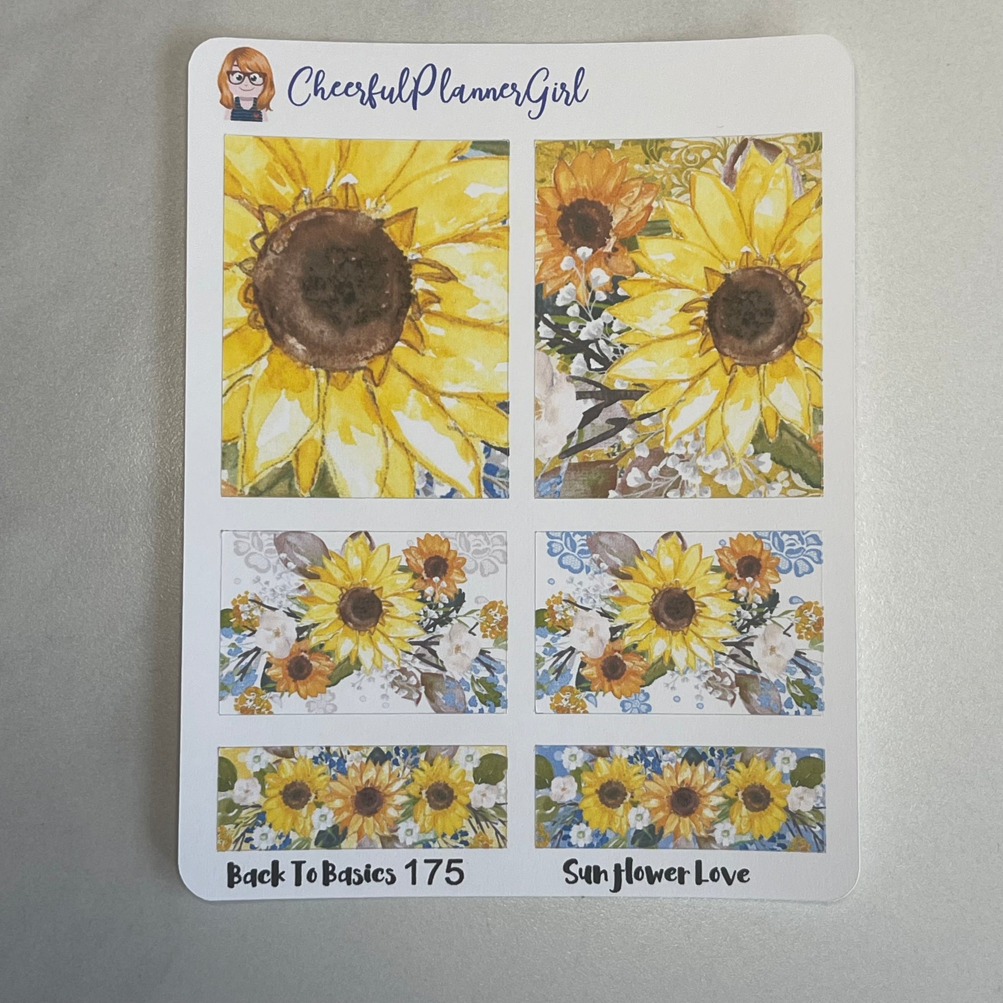 Sunflower Love Planner Stickers Back to Basics