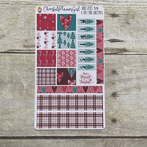 A Very Pink Christmas Hobonichi Weeks Weekly Planner Stickers