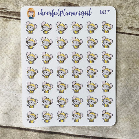 Rainy Day Mouse Planner Stickers