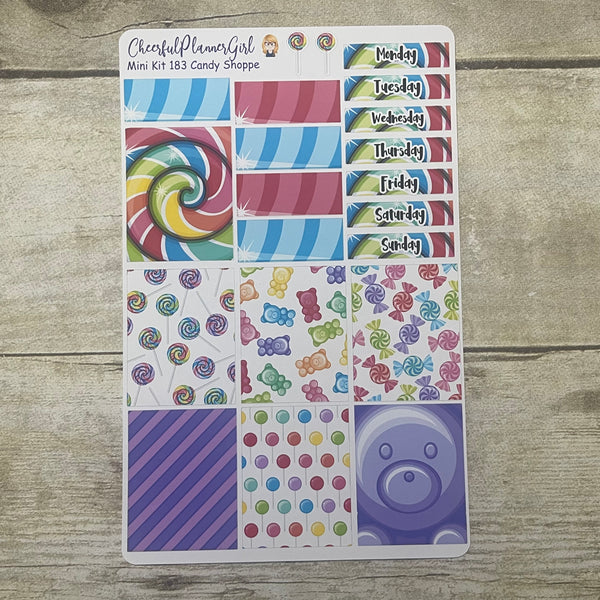 Candy Shoppe Mini Kit Weekly Layout Planner Stickers