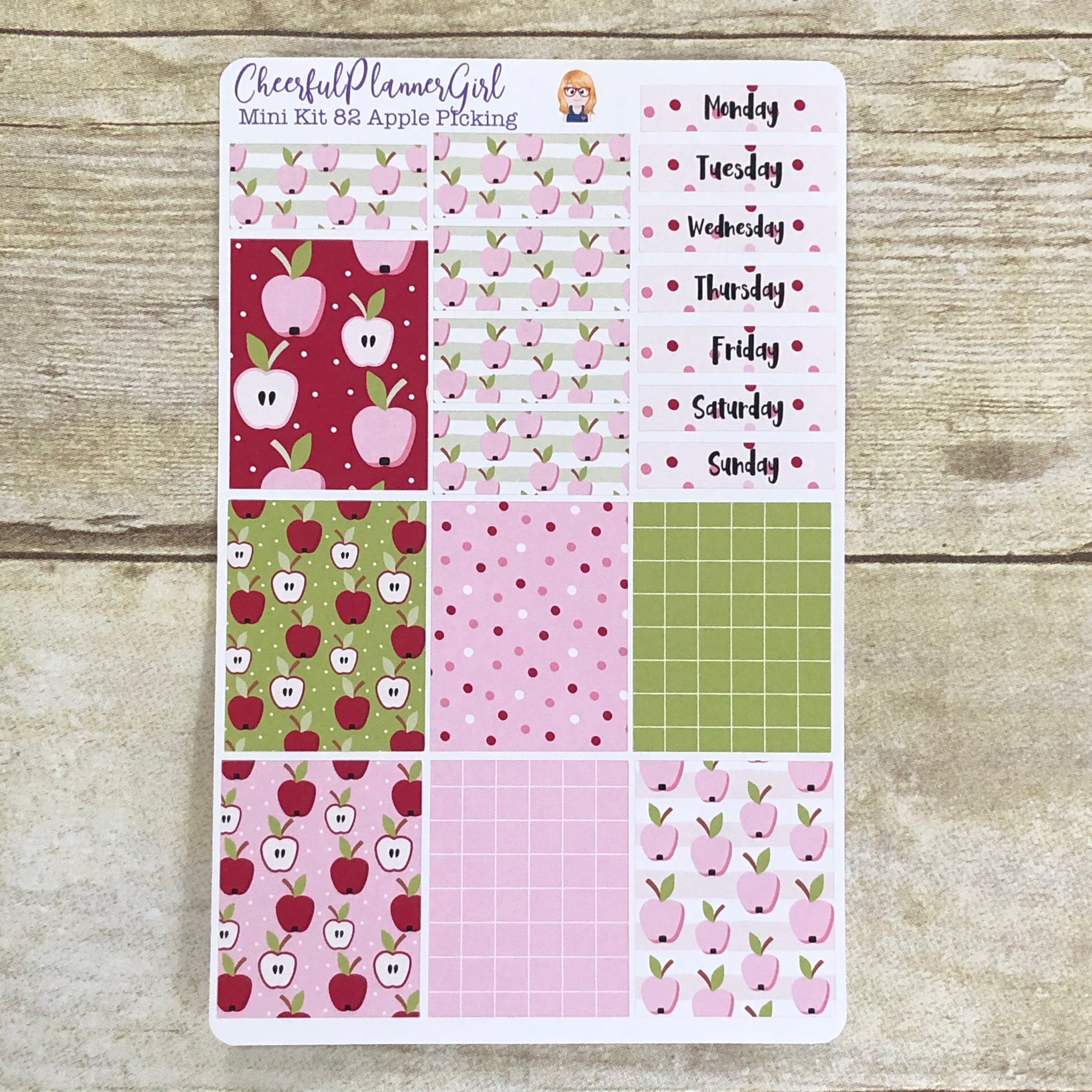Apple Picking Mini Kit Weekly Layout Planner Stickers