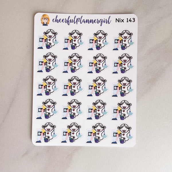 Nixie Cleaning Day Planner Stickers