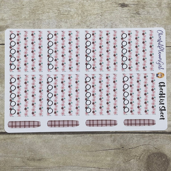 A Very Pink Christmas Standard Vertical Full Kit Weekly Layout Planner Stickers
