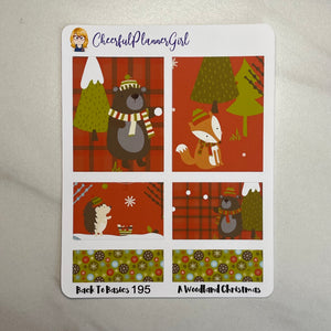 A Woodland Christmas Planner Stickers Back to Basics
