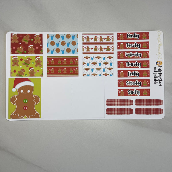 Ginger Snap Christmas Cookies Standard Vertical Full Kit Weekly Layout Planner Stickers
