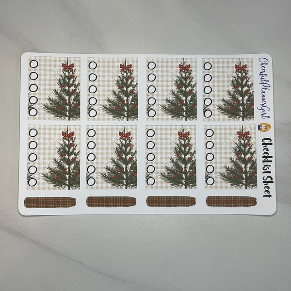 A Christmas Deer Standard Vertical Full Kit Weekly Layout Planner Stickers