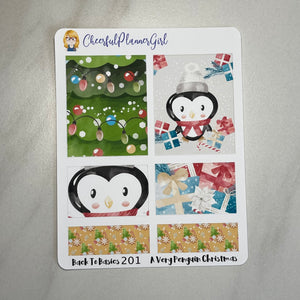 A Very Penguin Christmas Planner Stickers Back to Basics