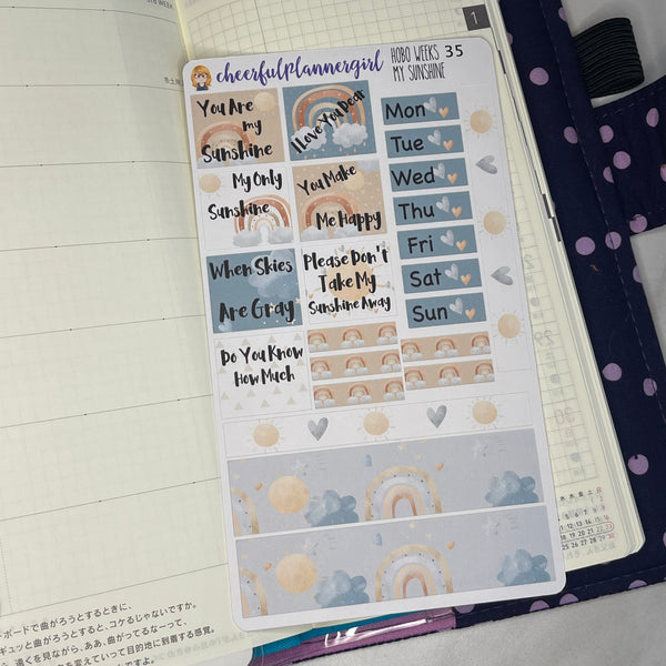 My Sunshine Hobonichi Weeks Weekly Planner Stickers