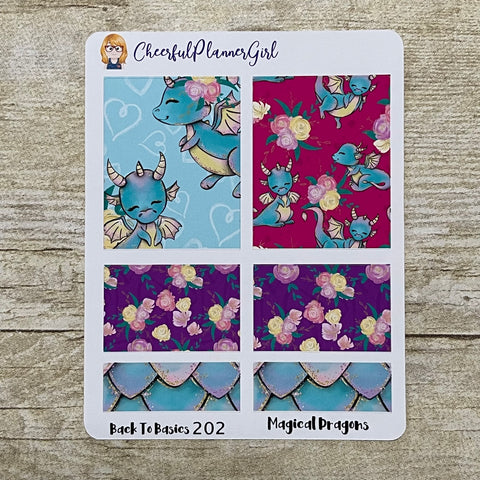 Magical Dragons Planner Stickers Back to Basics