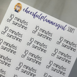 10 minutes of sunshine Script