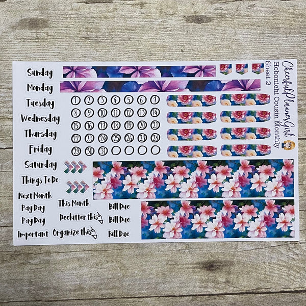 Spring Florals Monthly Kit For Hobonichi Cousin Hobo Techo