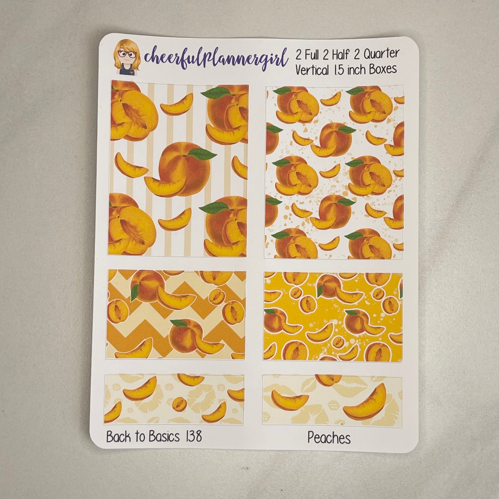 Peaches Planner Stickers Back to Basics