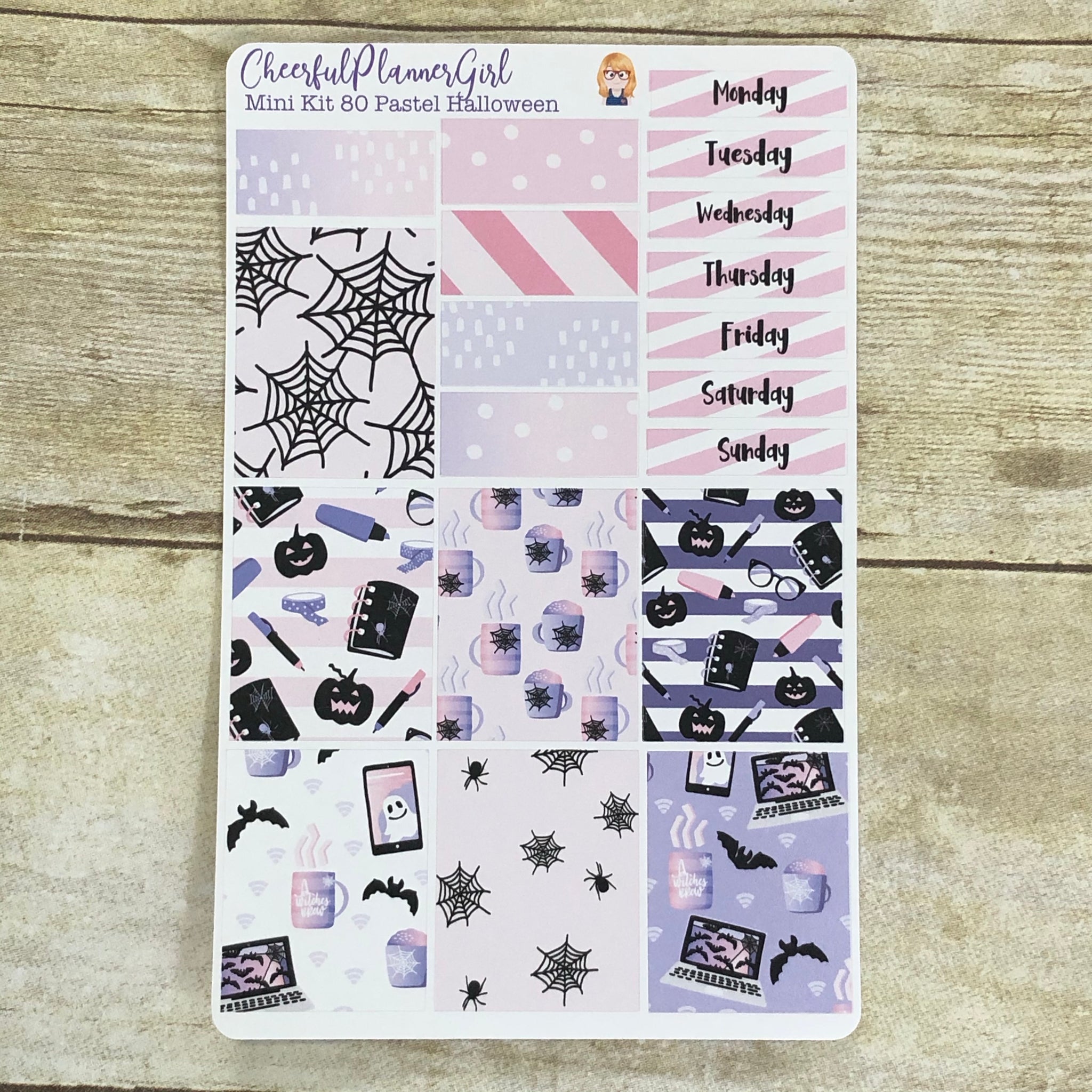 Pastel Halloween Mini Kit Weekly Layout Planner Stickers