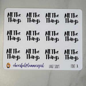 All The Things Large Script