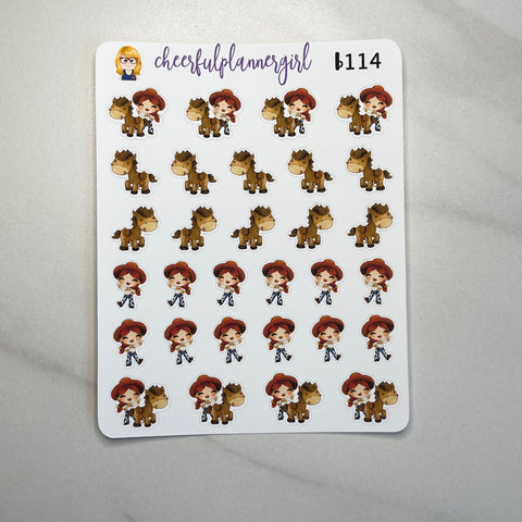 A Girl and Her Horse Planner Stickers
