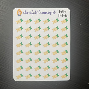Tailor Tickets Planner Stickers