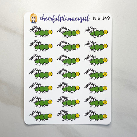 Nixie as the Human Glo Worm Planner Stickers