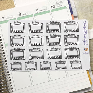 Now Playing Movie Theater Show Tracker Planner Stickers