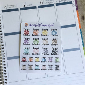 Practice Script with Icon Planner Stickers