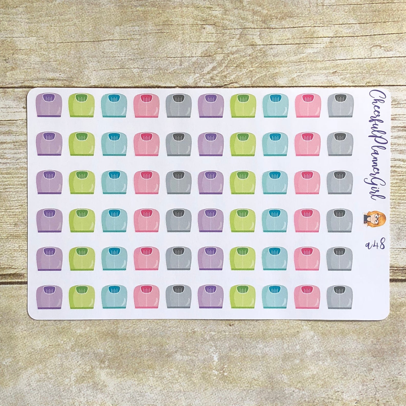 Weight Scales Planner Stickers